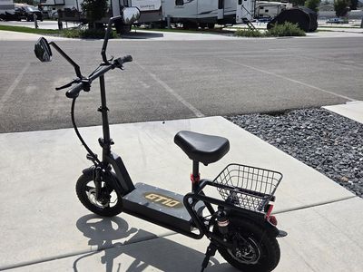Electric Scooter w/ Seat (25mph, 35mi Range) + New Accessories Bundle