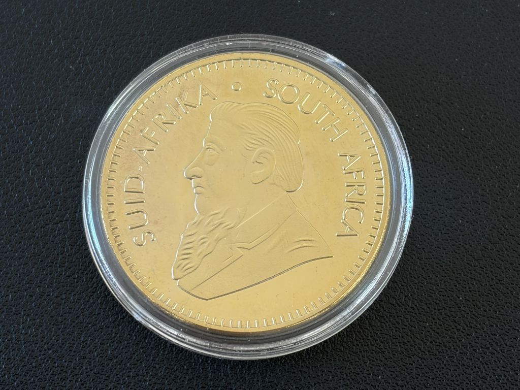1978 1oz Gold Plated Krugerrand Replica Coin - South African Springbok Design