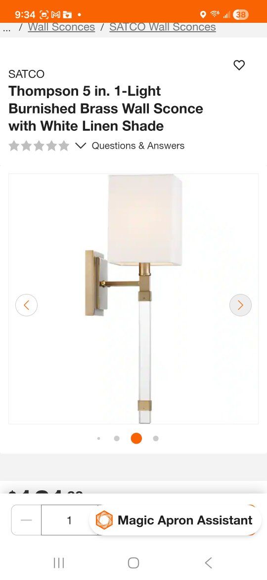 Wall sconce light