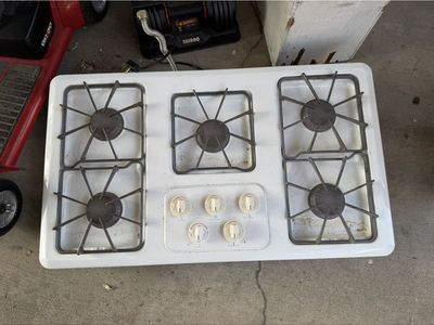 Maytag 36” Gas five burner cooktop white