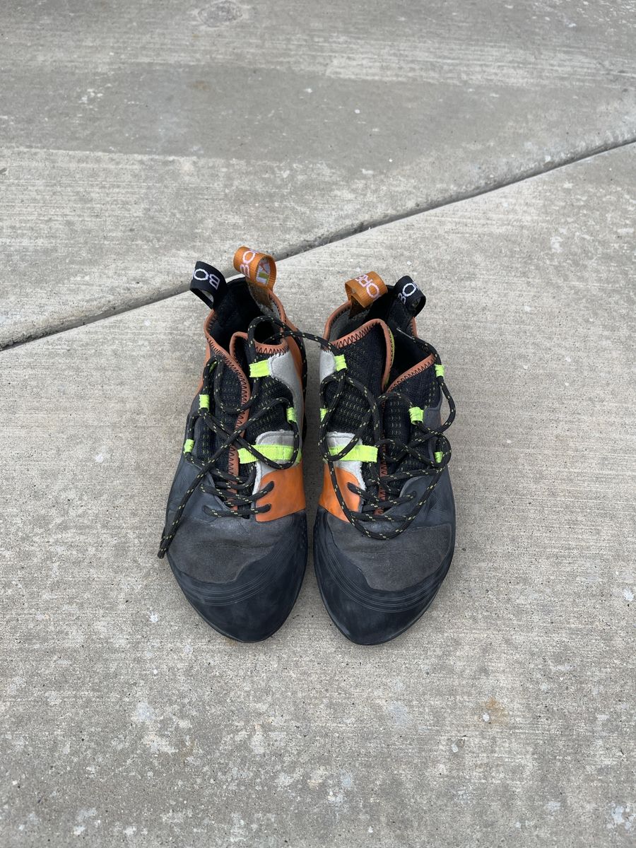 Boreal Satori Climbing Shoes - Orange & Black - Uk Size 8 - High-Performance Bouldering