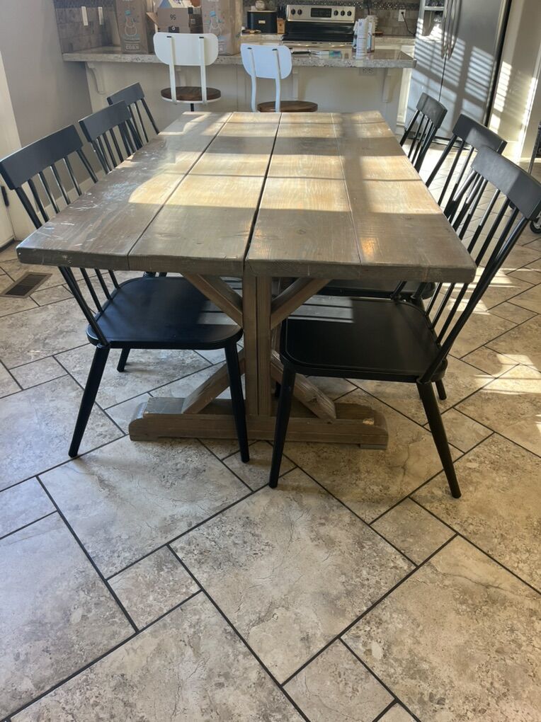 Solid Wood Farmhouse Dining Table