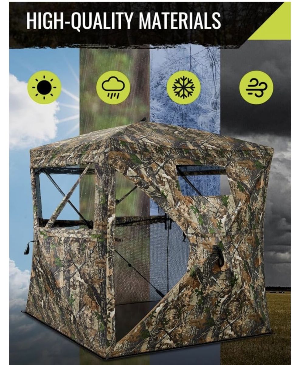 TideWe VisX 2-3 Person Pop Up Hunting Blind
