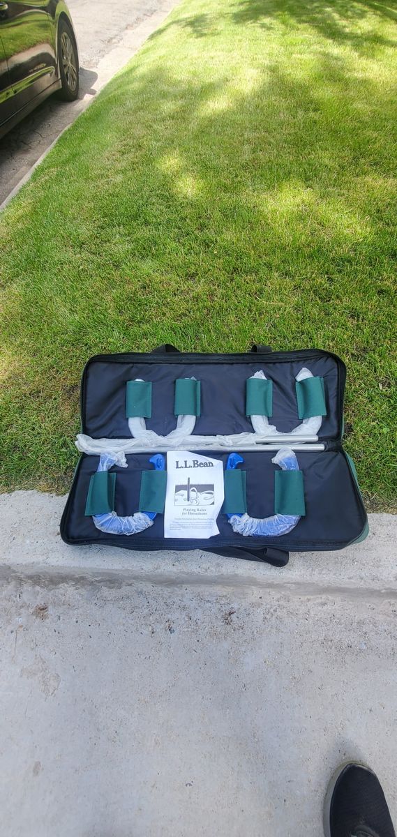 L.L.Bean Horseshoes Set - Classic Outdoor Game with Carry Bag