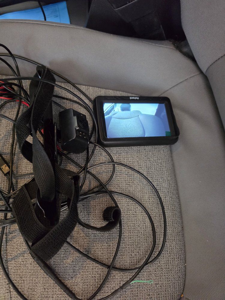 Carseat Camera System with Display and Wires