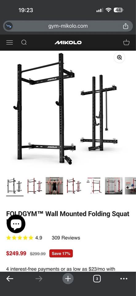 Foldable squat rack