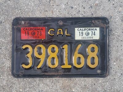 California motorcycle license plate