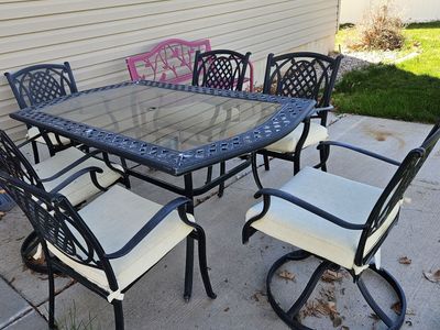 Patio table with 6 chairs