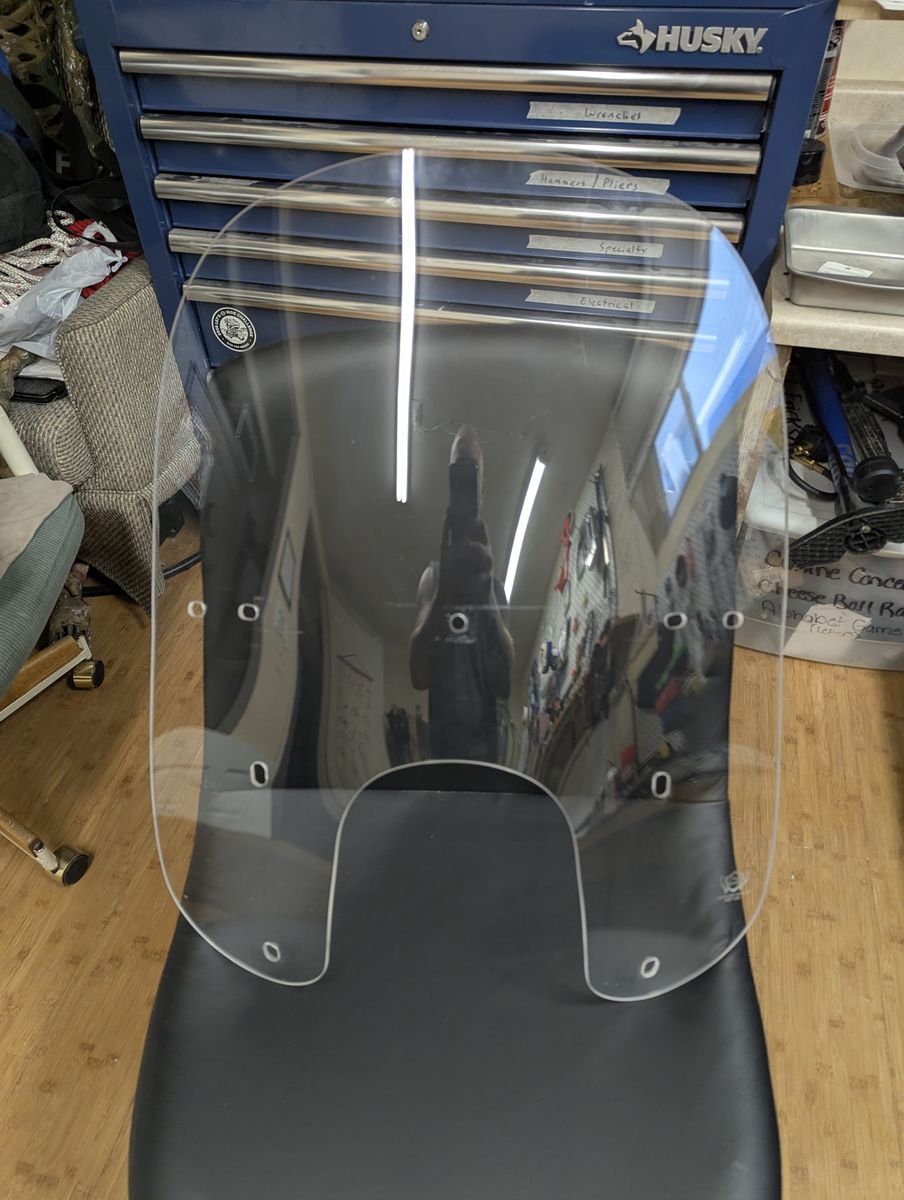 Clearview windshield for Harley