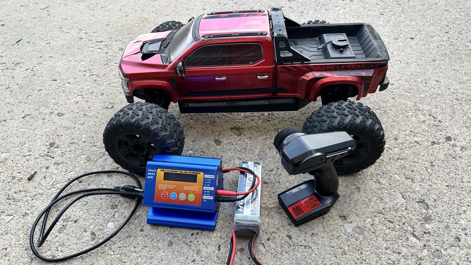 Arrma Big Rock 6S 1/8 Scale Truck with Remote, Battery, and Charger