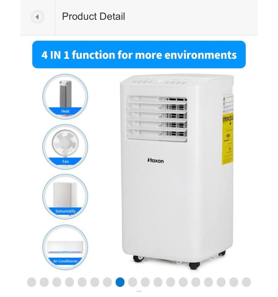 Ktaxon WiFi Enabled 7100BTU (10000 BTU ASHRAE) Portable Air Conditioner with Heat