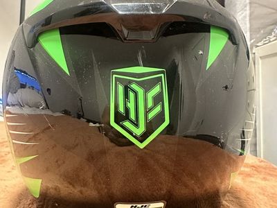 HJC CL-17 Full Face Motorcycle Helmet - Black & Green DOT Approved