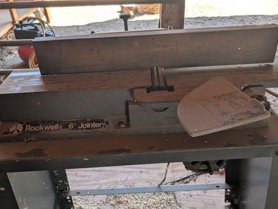 Vintage Rockwell 6" Jointer Woodworking Tool (Model 37-600) with Stand