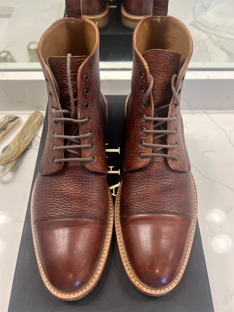 The Rome Boot Brown Taft Shoes