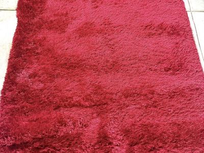 Plush Red Area Rug