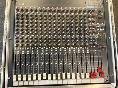 Soundcraft Spirit FX-16 analog mixer board with power supply, user manual and SKB hard case w/keys