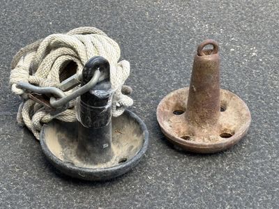 Vintage 10 lb. mushroom boat anchors