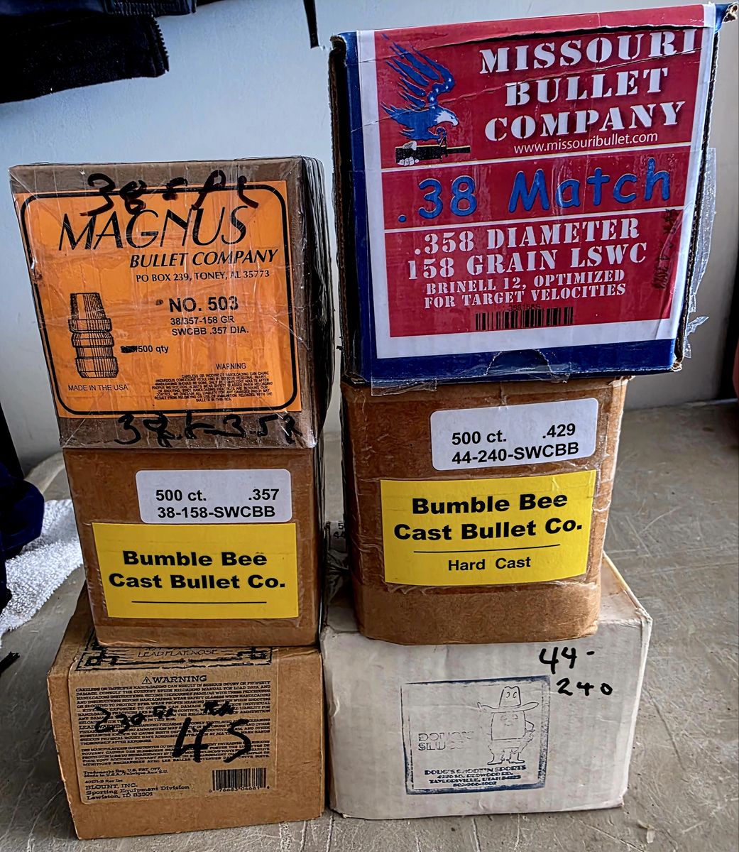 Cast Bullets for sale 38,44, and 45 calibers