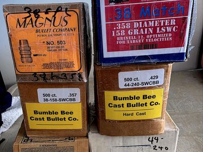 Cast Bullets for sale 38,44, and 45 calibers