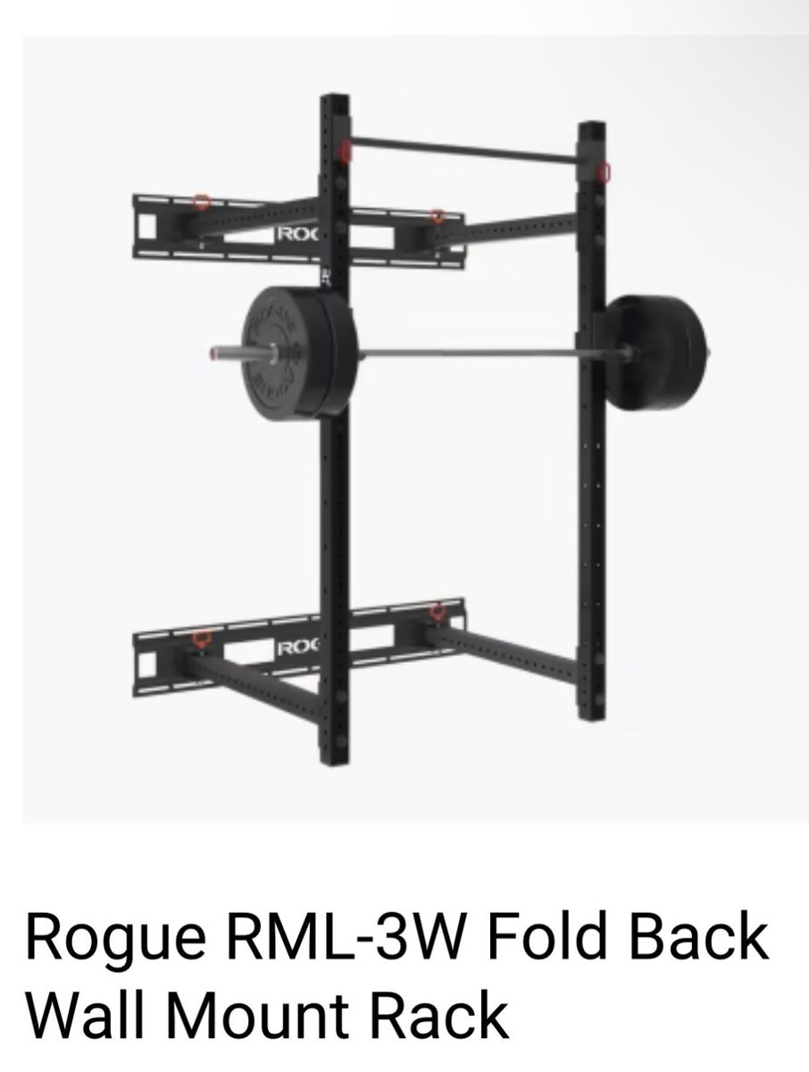Rogue Folding Squat Rack, Wall Mount, Gently Used
