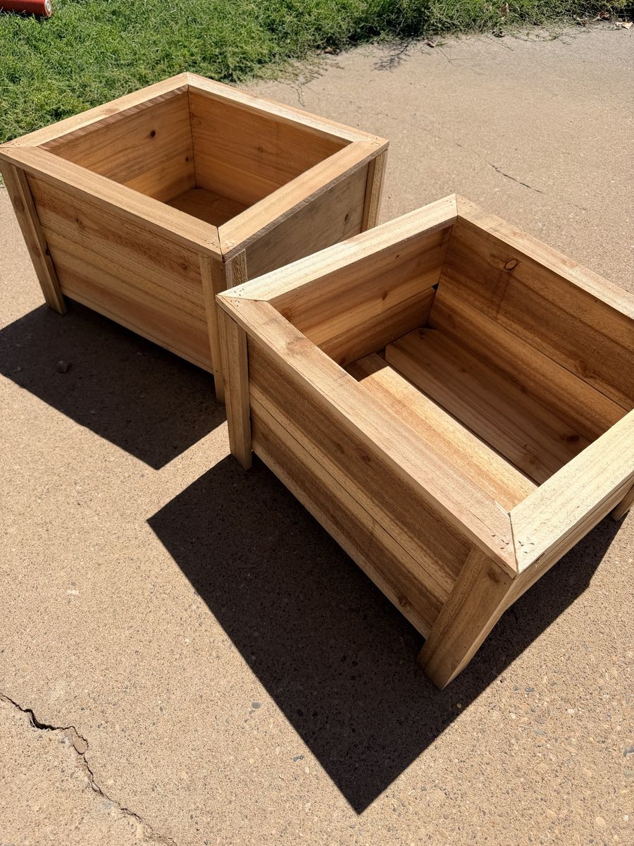 Wooden Planter Boxes Set of 2