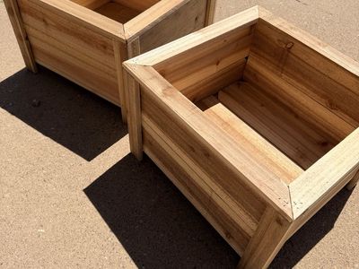 Wooden Planter Boxes Set of 2