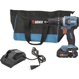 New! SENIX X2 20V Cordless Brushless 1/2" Drill Driver Kit with Bag, Battery & Charger