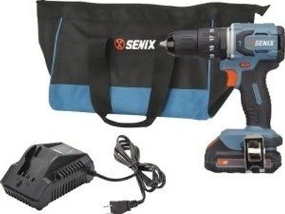 New! SENIX X2 20V Cordless Brushless 1/2" Drill Driver Kit with Bag, Battery & Charger