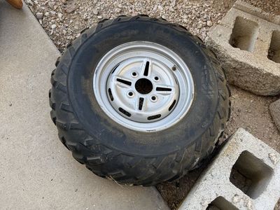 Dunlop ATV Tire and Wheel Assembly Size AT22x8-12 Yamaha 4 Wheeler