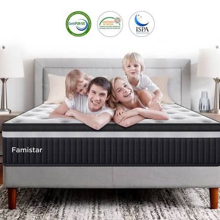 Brand New King Size Hybrid Mattress in a Box – Famistar CD1001