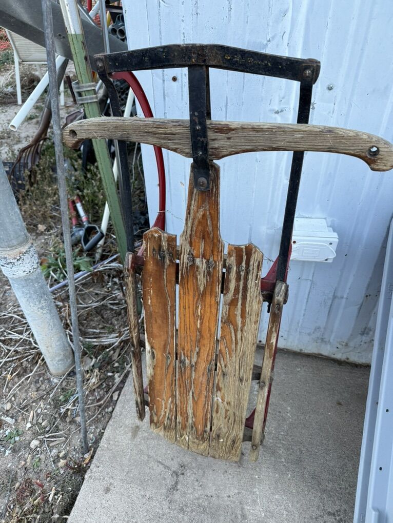 Vintage Wood Sled