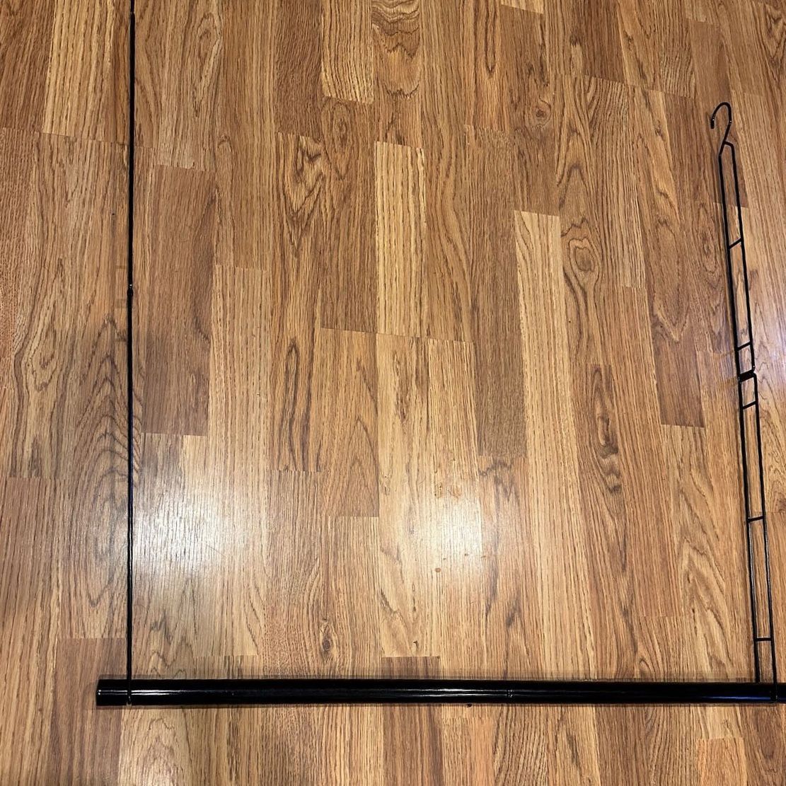 Extend-a Closet: Adjustable Black Metal Hanging Rod