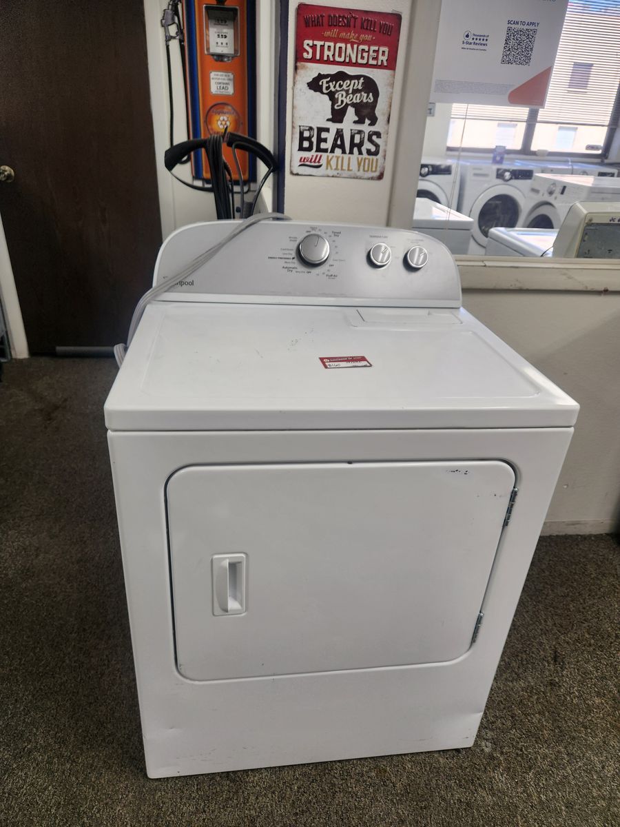 Whirlpool White Electric Dryer - Top Load, Multiple Settings