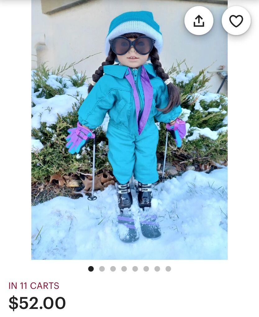 18 Doll Ski Winter Suit Outfit Handmade Vintage