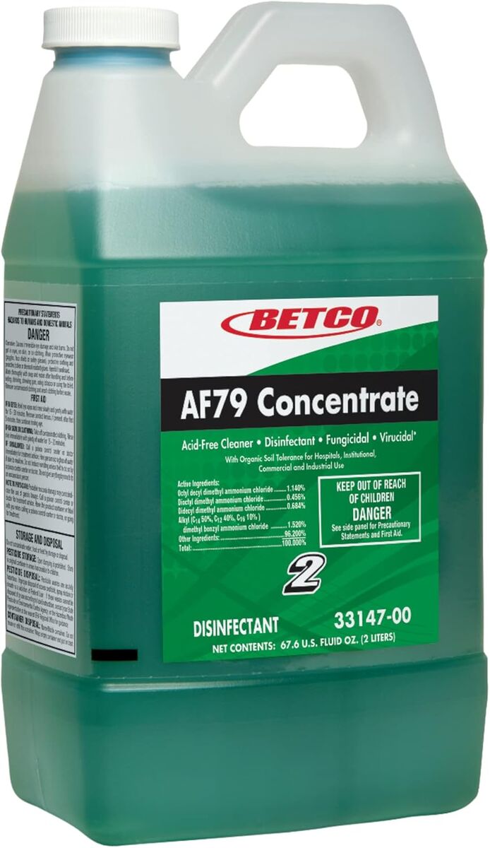 Betco AF79 Fastdraw Acid Free Disinfectant Restroom Cleaner Concentrate, 2 liters, Case of 4