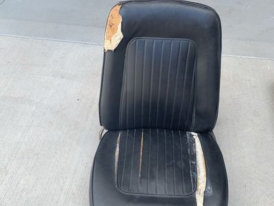 Original 1967 Camaro Black Vinyl Bucket Seats - DRIVER AND PASSENGER SIDE