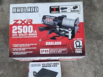 Harbor Freight ATV Winch & Mounting plate