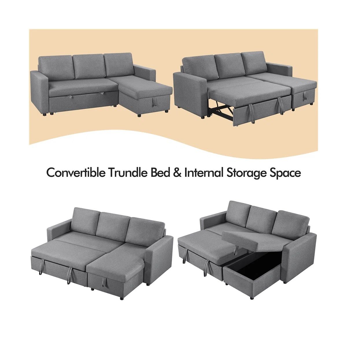 Sofa with pull-out bed (Left or Right)