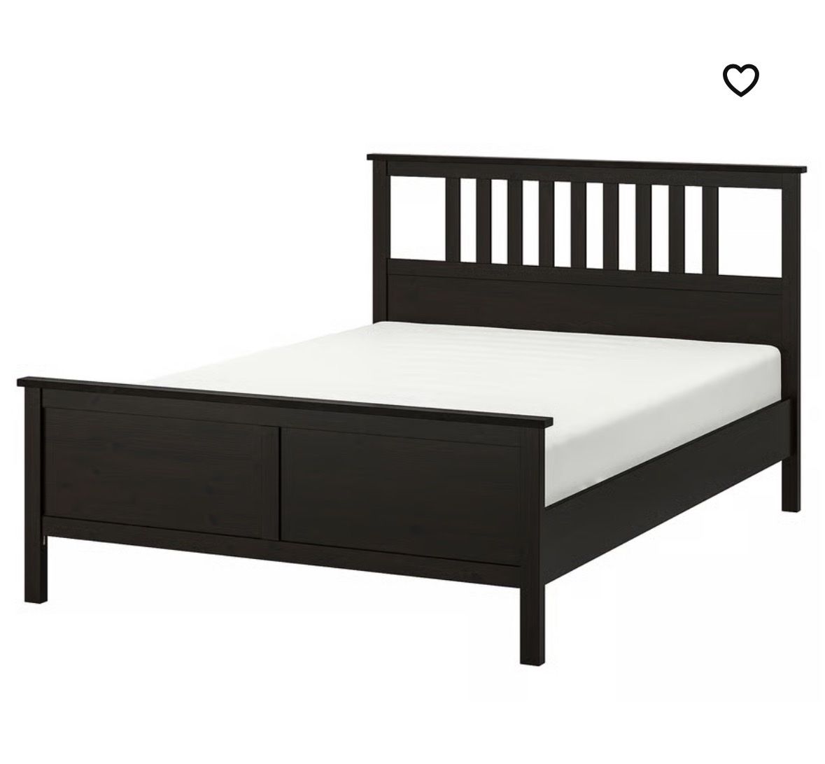 King size IKEA HEMNES Dark Wood bed w slats