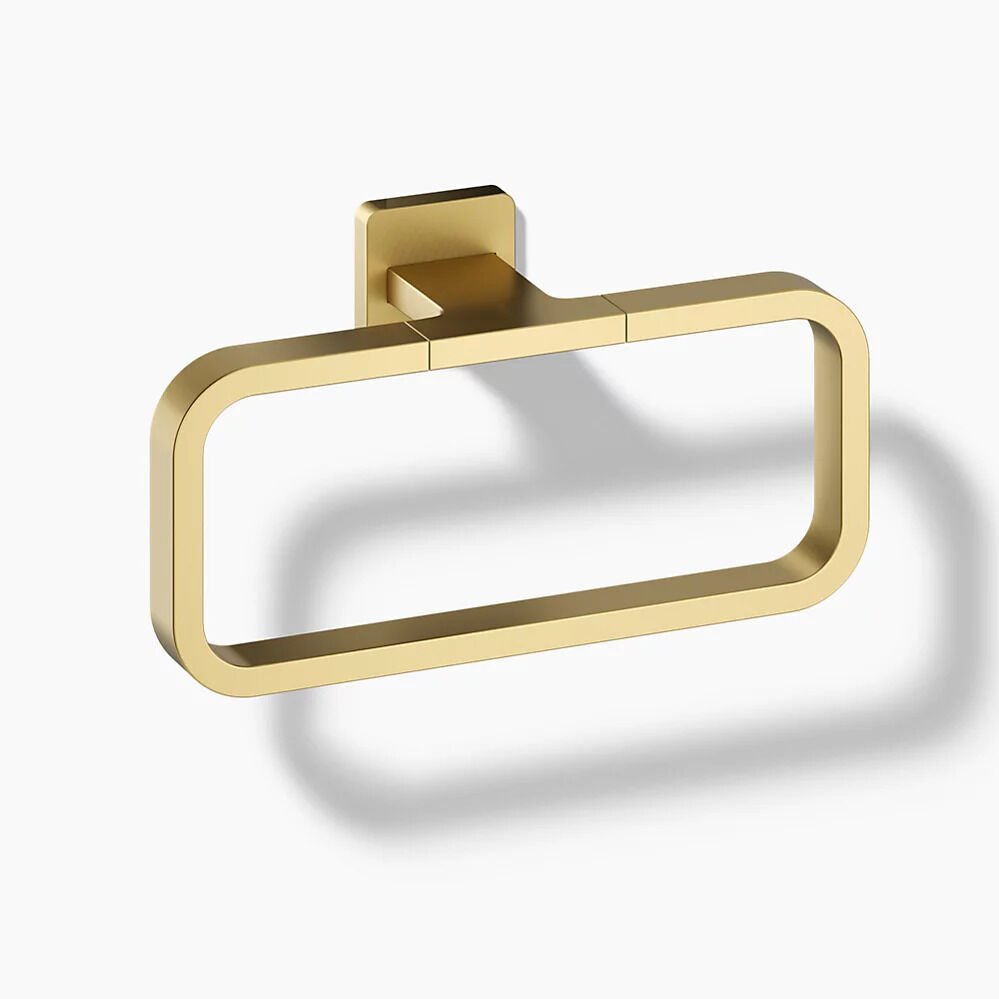 KOHLER Mavera Wall Mounted Towel Ring in Vibrant Brushed Moderne Brass