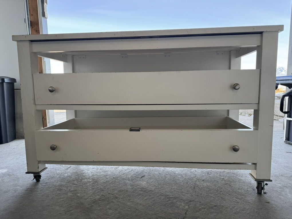 Repurposed Commercial Shelving/Storage