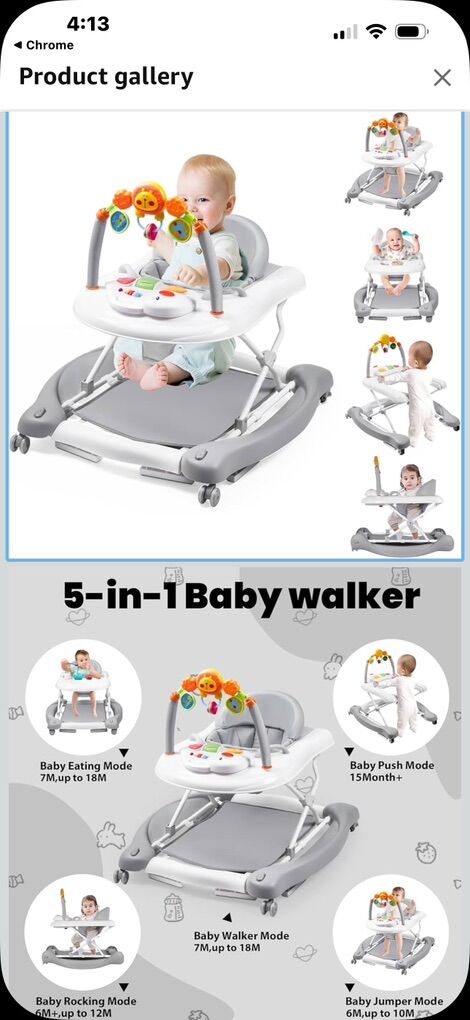 Boyro 5 In 1 Baby Walker