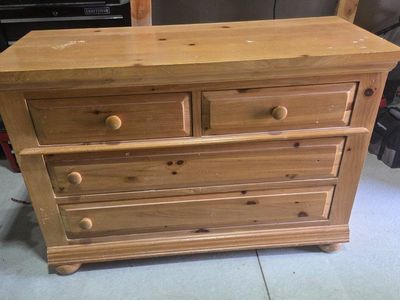 Wooden 4-Drawer Dresser/Chest - Solid Wood