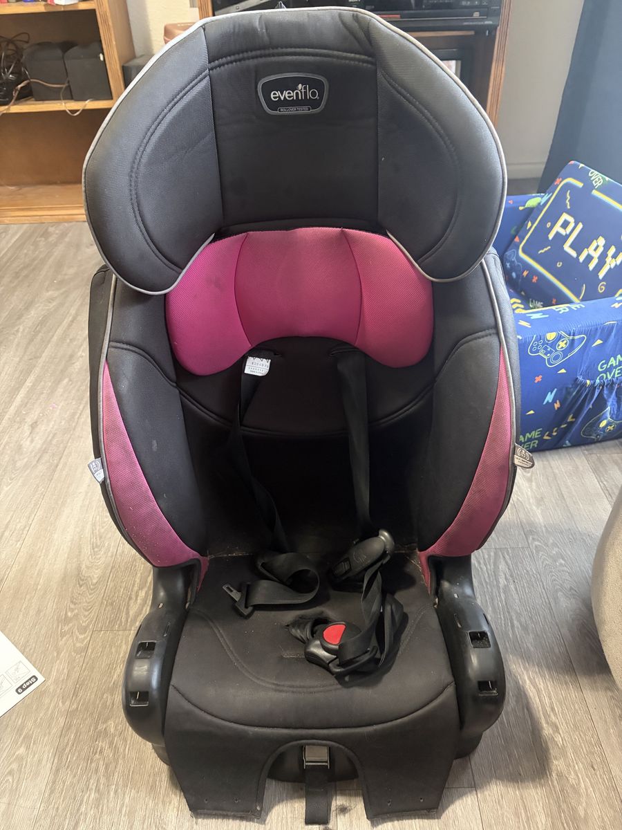 Evenflo Chase Convertible Booster Car Seat - Black & Pink