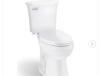 Glacier Bay Power Flush 12 in. Rough-In 2-Piece Elongated Toilet - White