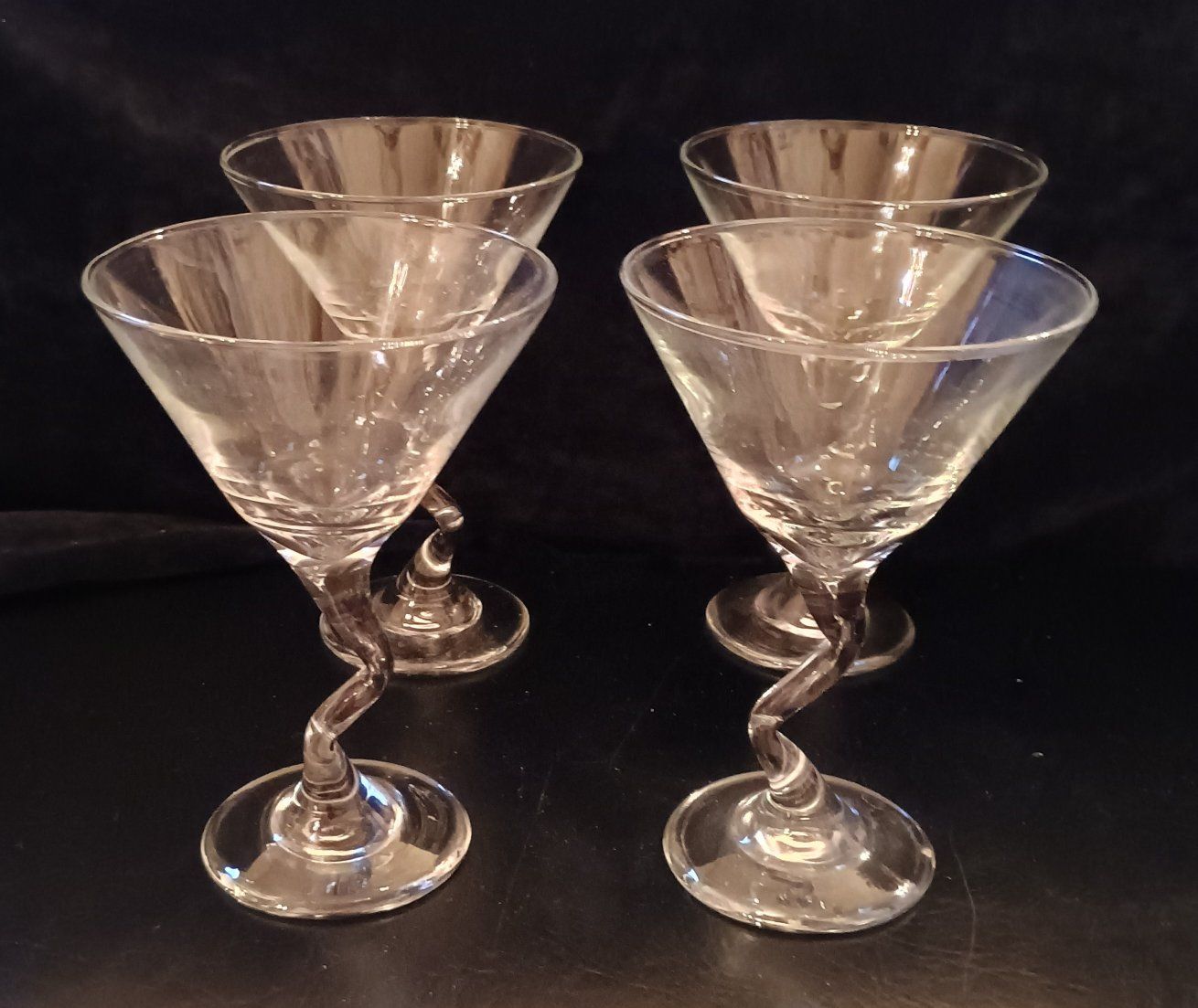 Set of 4 Martini Clear Glasses