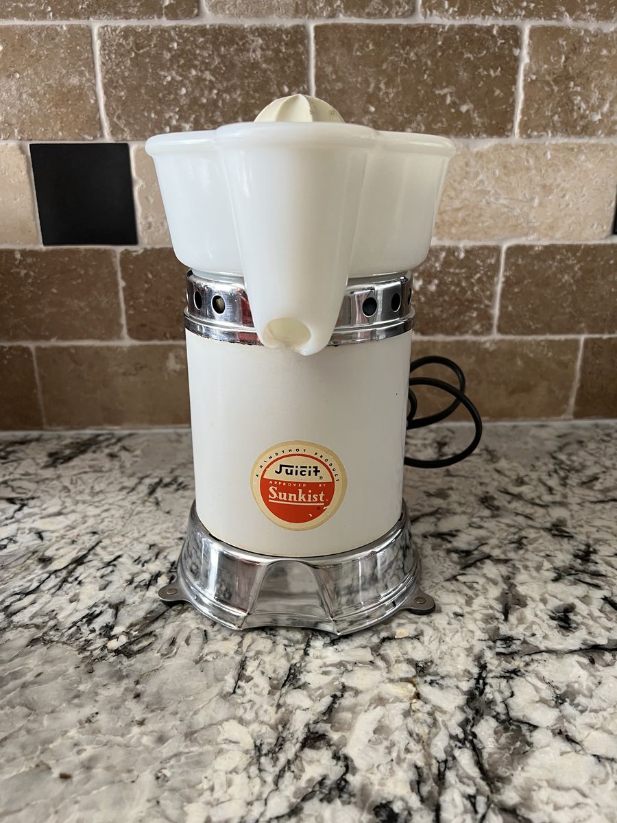 Vintage Sunkist Juicit Electric Citrus Juicer Mid-Century Modern Countertop Appliance