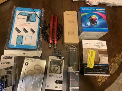 Speed Rope, Monocular, Party Light, Earphones ,