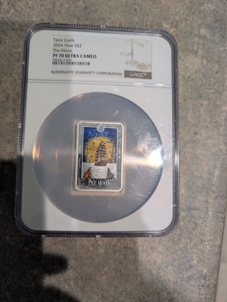 2024 Niue $2 The Moon Tarot Card PF 70 Ultra Cameo Silver Coin NGC Certified
