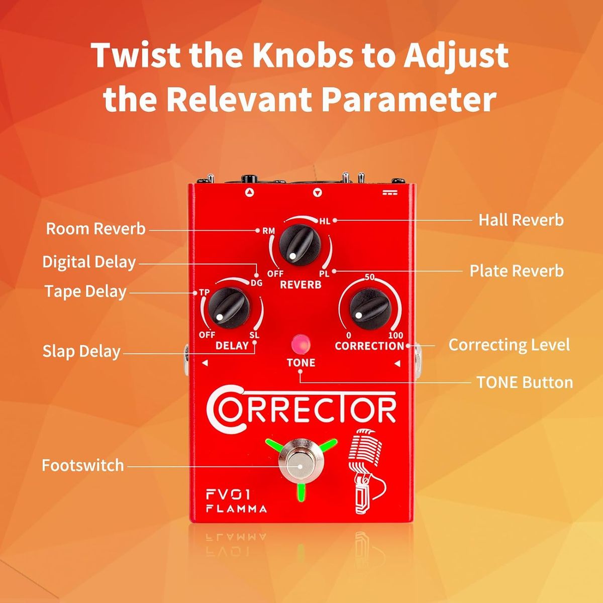 Vocal Effects Pedal  (Reverb, Delay, Pitch Correction) 2 available